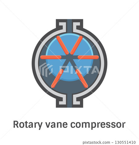 AIr conditioning hvac system part vector color icon design. AIr conditioning hvac system part vector color icon design. 130551410