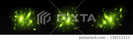 Magical firefly effect with glowing green light Magical firefly effect with glowing green light 130551513