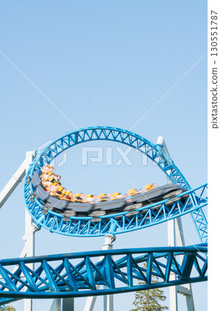 Roller coaster in the amusement park 130551787