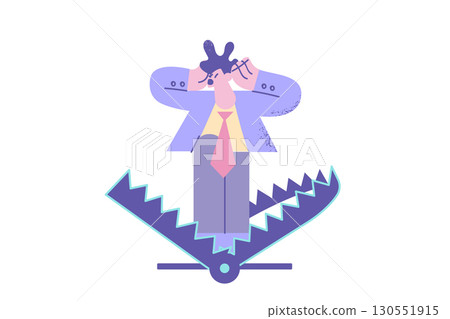 Business risks and fears concept Business risks and fears concept 130551915