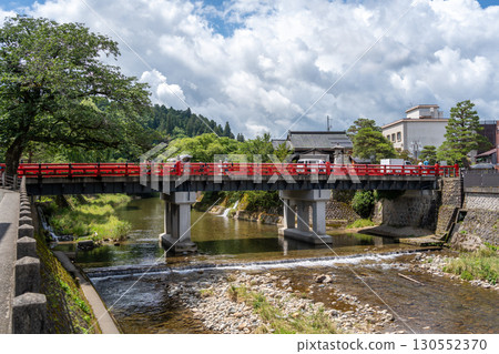 Nakabashi Bridge over Miyagawa River in Takayama, Japan Nakabashi Bridge over Miyagawa River in Takayama, Japan 130552370