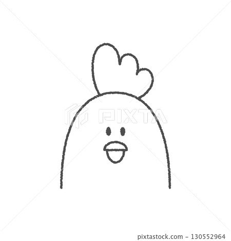 Hand-drawn style zodiac icon [Rooster bird] 130552964