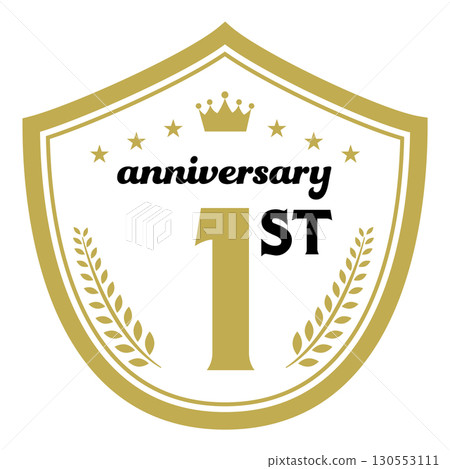 First anniversary icon. First anniversary icon. 130553111