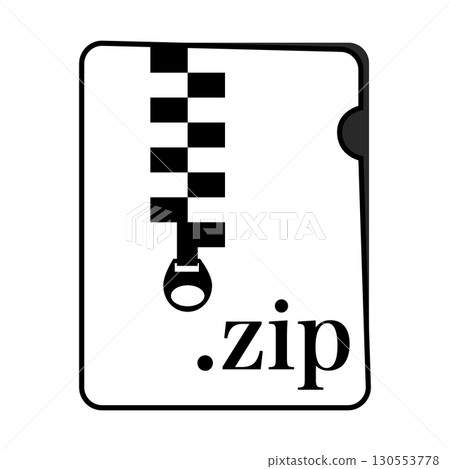 ZIP檔案格式壓縮檔案單色 ZIP檔案格式壓縮檔案單色 130553778
