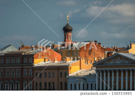 view of St. Petersburg at sunset view of St. Petersburg at sunset 130553993