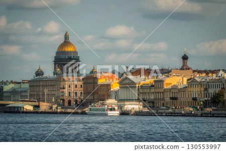 wonderful autumn view of the city St. Petersburg 130553997