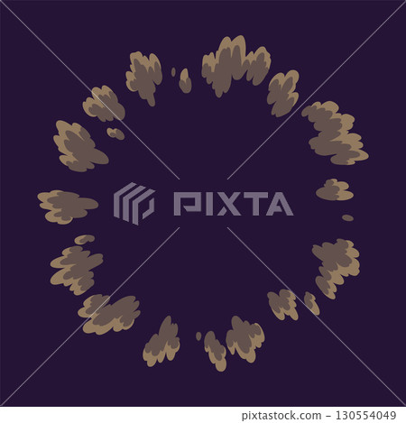 Explosion animation. Animation for game of the explosion effect. Cartoon animation for game. Exploding effect. Hand drawn vector illustration 130554049