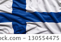 Finland flag with folds 130554475