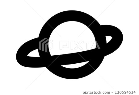 Hand-drawn doodle Saturn planet icon simple cute sketch rings space astronomy cosmic symbol isolated on white background for design and decoration. Hand-drawn doodle Saturn planet icon simple cute sketch rings space astronomy cosmic symbol isolated on white background for design and decoration. 130554534