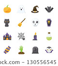Halloween Spooky Icon Set 130556545