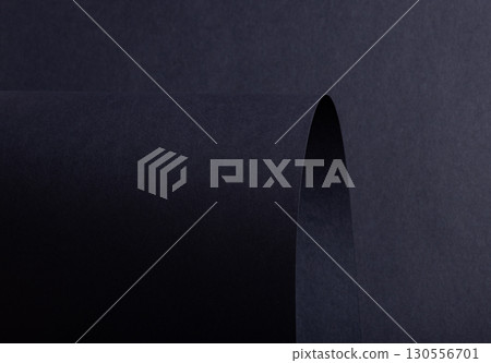Navy blue paper texture with chic, minimalist design. Premium, elegant material featuring a dark, 130556701
