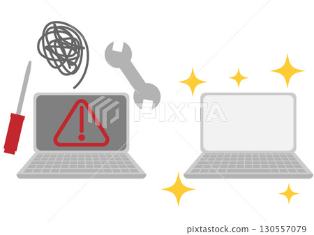 電腦故障和後續恢復的圖示 電腦故障和後續恢復的圖示 130557079