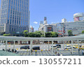 Yokohama Station, rotary in front of the west exit and streetscape, Yokohama City, Kanagawa Prefecture 130557211