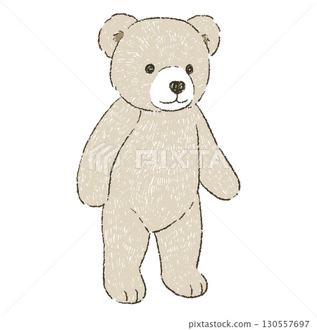 Standing brown teddy bear 130557697