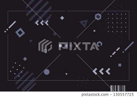 時尚可愛的單色串流螢幕。流行的背景裝飾插圖。框架。時尚。 130557725