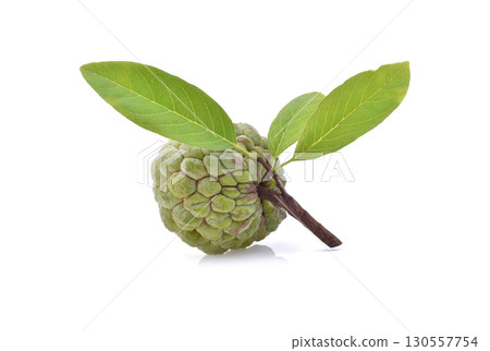 Custard apple isolate on white background. 130557754