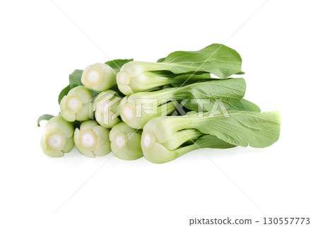 Bok choy vegetable on white background. 130557773