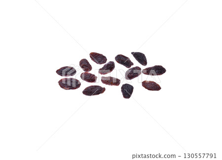 dried raisins isolated on white background. dried raisins isolated on white background. 130557791
