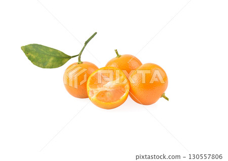 Fresh mandarin orange isolated on white background. Fresh mandarin orange isolated on white background. 130557806