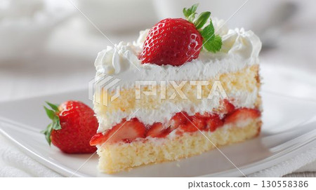 草莓脆餅的漂亮橫截面 草莓脆餅的漂亮橫截面 130558386