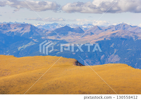 Seceda autumn valley landscape, Val Gardena, Italy Seceda autumn valley landscape, Val Gardena, Italy 130558412