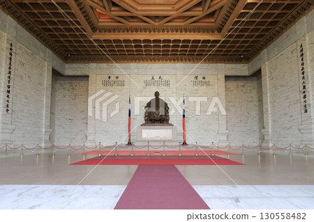 Taiwan, National Chiang Kai-shek Memorial Hall, Taipei City, Chiang Kai-shek statue Taiwan, National Chiang Kai-shek Memorial Hall, Taipei City, Chiang Kai-shek statue 130558482