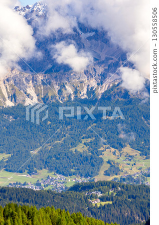 Italian Dolomite Alps mountains, Italy 130558506