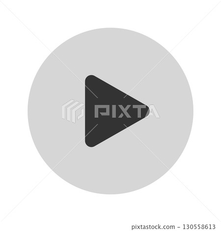 Play icon isolated on white background. Video player element. Push, click, start or record button for movie screen or multimedia application window interface. Vector graphic illustration Play icon isolated on white background. Video player element. Push, click, start or record button for movie screen or multimedia application window interface. Vector graphic illustration 130558613