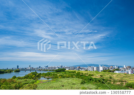 Yodo River Scenery Osaka City 130558777