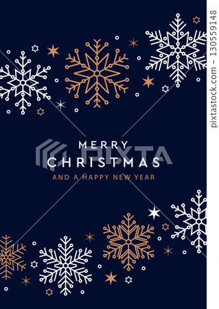 christmas greeting card with snowflakes vector illustration christmas greeting card with snowflakes vector illustration 130559148