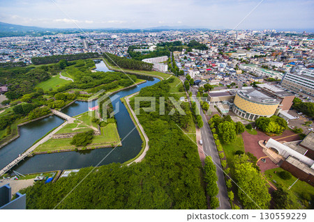 [Hokkaido_Hakodate_Goryokaku] View from the tower July 130559229