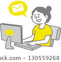 Illustration of a working woman 130559268