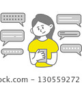 Illustration of a working woman 130559272