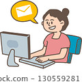 Illustration of a working woman 130559281