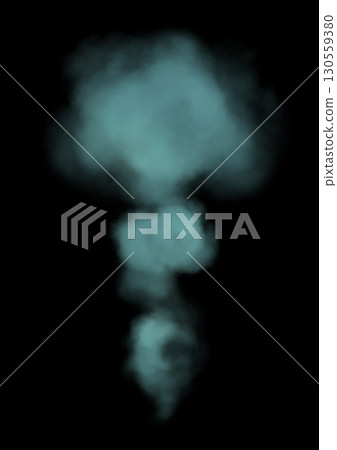 A blue smoke screen with three rising blobs A blue smoke screen with three rising blobs 130559380