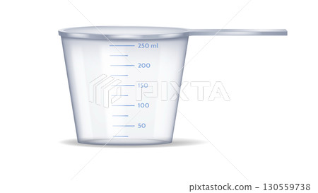 Transparent Plastic Measuring Cup with Handle Transparent Plastic Measuring Cup with Handle 130559738