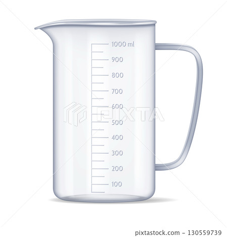 Transparent Measuring Cup with Handle and Scale 130559739