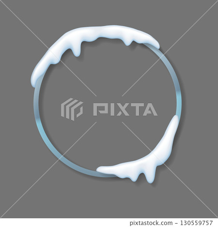 SnowCovered Circular Frame Design SnowCovered Circular Frame Design 130559757