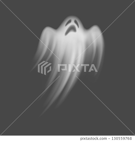 Eerie Ghost Illustration on Dark Background Eerie Ghost Illustration on Dark Background 130559768