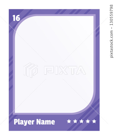 Game sports card template. Trading frame for football, basketball and hockey players. Vector illustration Game sports card template. Trading frame for football, basketball and hockey players. Vector illustration 130559798