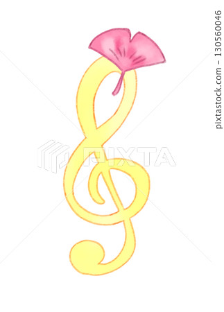 Treble clef with maple 130560046
