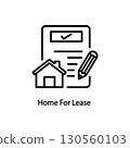 Contract Icon. Mortgage, Lease, Home, House, Document, Pen. Professional, pixel perfect vector icon. 130560103