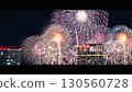 城市夜景與大型煙火的結合 130560728