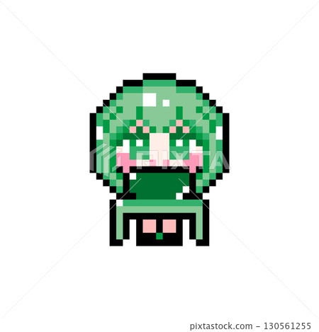 Pixel Art Character: A short-haired girl using a computer (5) Pixel Art Character: A short-haired girl using a computer (5) 130561255