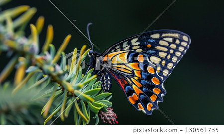 butterfly insect beautiful grass plant rest animal wing 130561735