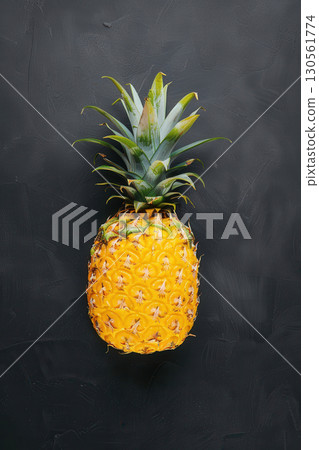 pineapple summer fruit healthy cut half food fresh 130561774