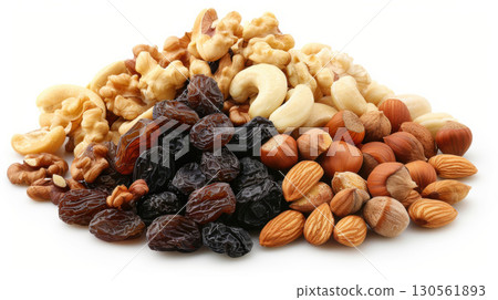 nuts fruits assorted dried general simple background white background food 130561893
