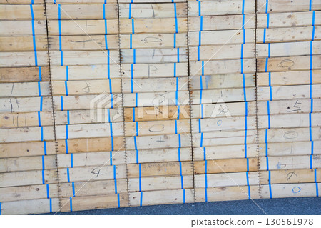 Stacked fish boxes Stacked fish boxes 130561978
