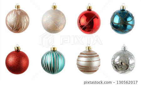 collection ornaments designs colors background christmas set unique 130562017