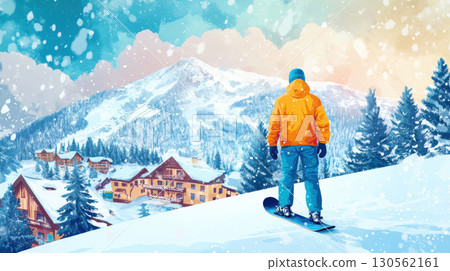 illustration landscape style blend realism stylization essence scene 130562161